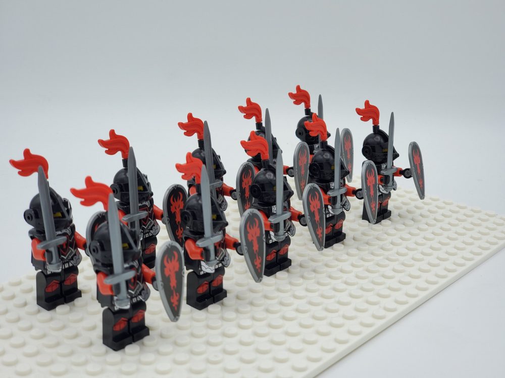 Red Dragon Knights Style 2 Minifigures Set of 10pcs - Image 3