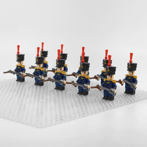 napoleonic-wars-french-artillery-officer-minifigure-set-of-10pcs-with-rifle-bayonet-sword
