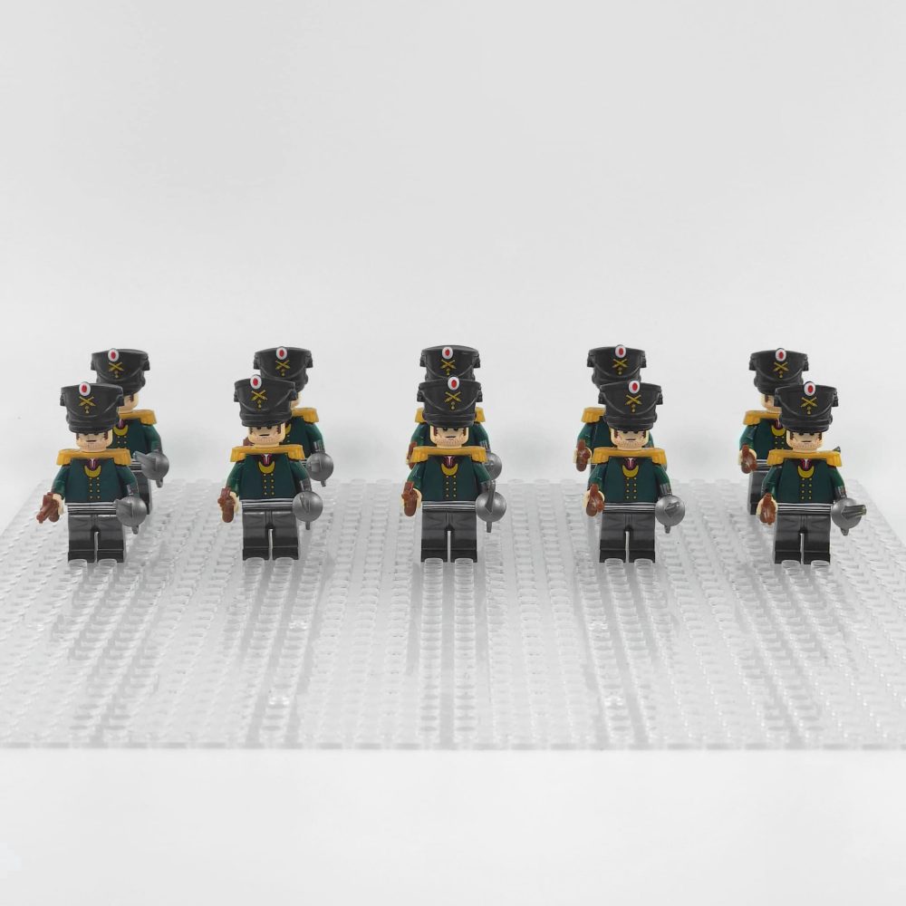 napoleonic-wars-russian-artillery-officer-minifigure-set-of-10pcs-with-sword-bayonets