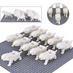 Lord of the Rings Armored Wargs (White) Minifigure Set