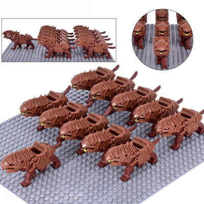 Lord of the Rings Armored Wargs (Brown) Minifigure Set