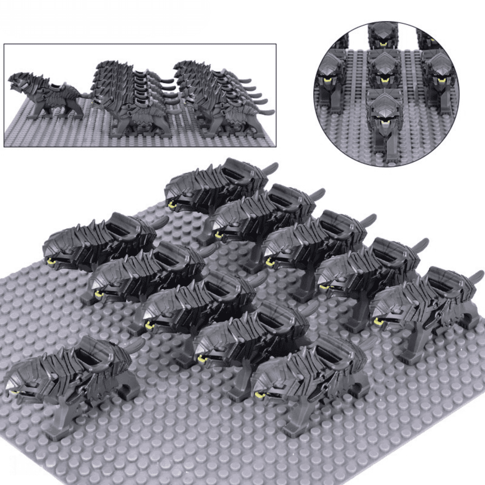 Lord of the Rings Armored Wargs (Grey) Minifigure Set