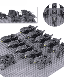 Lord of the Rings Armored Wargs (Grey) Minifigure Set