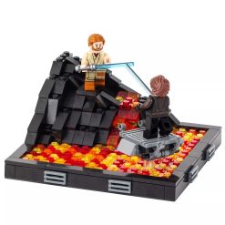 Star Wars Duel On Mustafar MOC Set with Anakin & Obi-Wan Minifigures (314pcs)