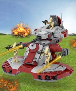 Star Wars Battle Droid Armored Assault Tank MOC Building Set - 398pcs (Red)