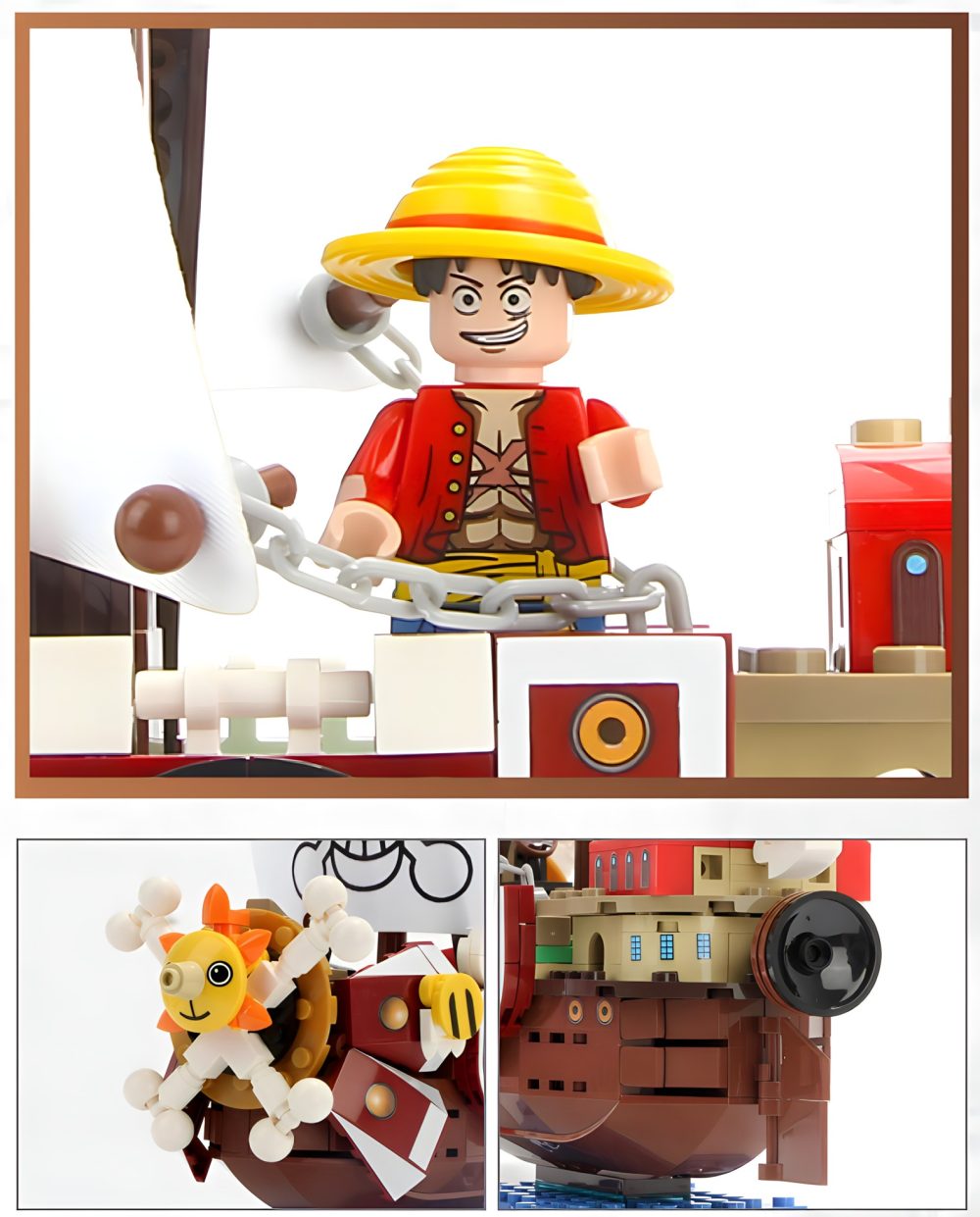 One Piece: Thousand Sunny Pirate Ship MOC Set With 9pcs Minifigures (432pcs) - Image 5