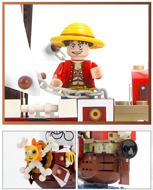 One Piece: Thousand Sunny Pirate Ship MOC Set With 9pcs Minifigures (432pcs) - Image 5