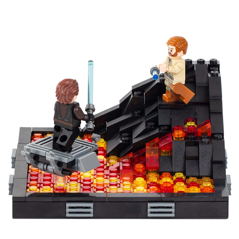 Star Wars Duel On Mustafar MOC Set with Anakin & Obi-Wan Minifigures (314pcs) - Image 2