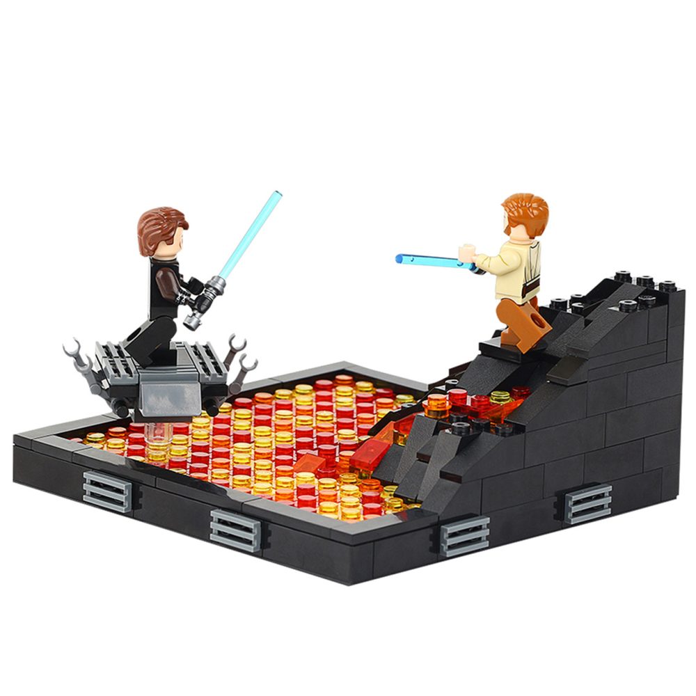 Star Wars Duel On Mustafar MOC Set with Anakin & Obi-Wan Minifigures (314pcs) - Image 3