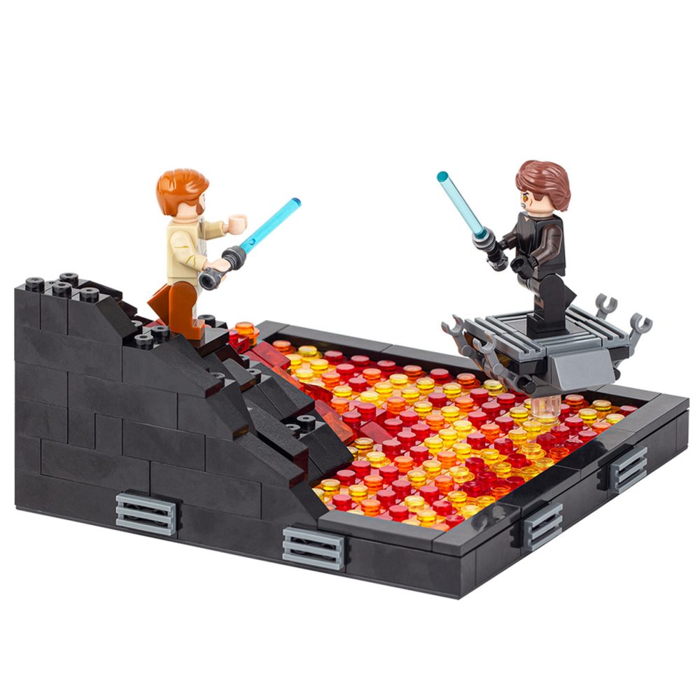 Star Wars Duel On Mustafar MOC Set with Anakin & Obi-Wan Minifigures (314pcs) - Image 5