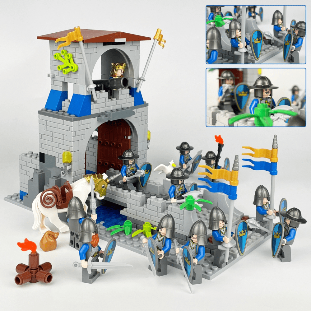 Gatehouse with king and soldiers